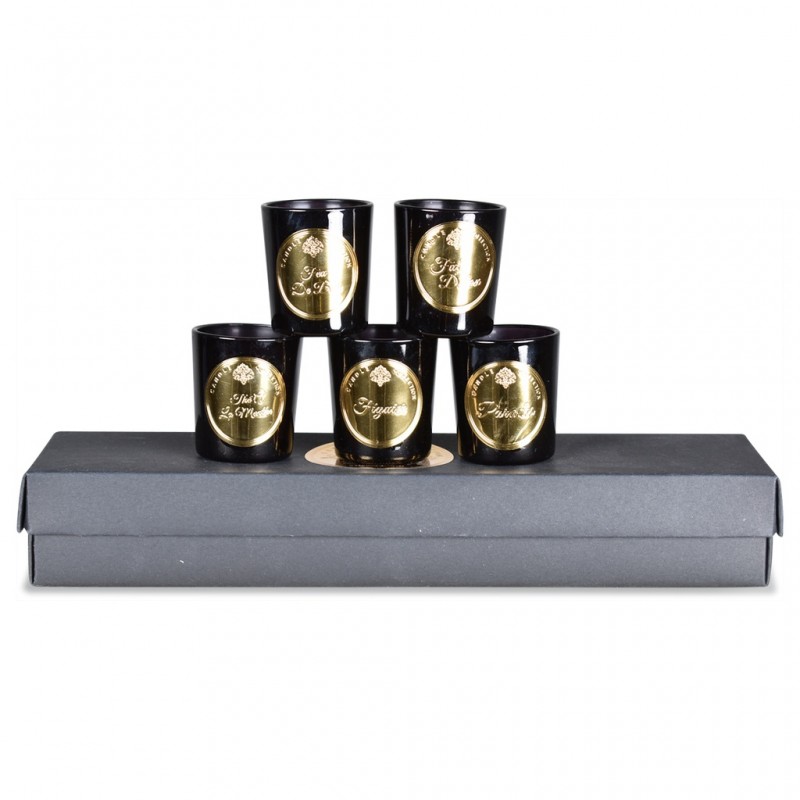 SCENTED CANDLES O ESS BLACK GOLD SET OF 5